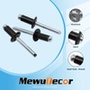 1/4" x 1" Aluminum Blind Rivets, Black, 6.5 x 25.4mm