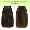 HANNE 18 Inch 4Pcs/lot Kinky Straight Clip-In Hair Extensions for