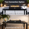 Onlyfire 28'' Tabletop Fire Pit, Outdoor Propane Gas Firepit Side-Mounted