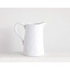 Creative Co-Op DA3081 White Ceramic Pitcher,84 Ounce