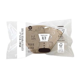 ベストコ 環境にやさしいコーヒー ペーパー フィルター 101 台形 1-2杯用 100枚入 ブラウン MA-441