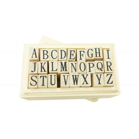 SUPVOX Alphabet Stamps Wooden ABC Stamps Letters Rubber Stamps for Scrapbooking Crafts Cards Making Envelopes Invitations