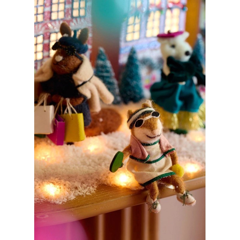 Anthropologie Hobbies Pickleball Ornament Wool Cotton Animal 2024 ~6”