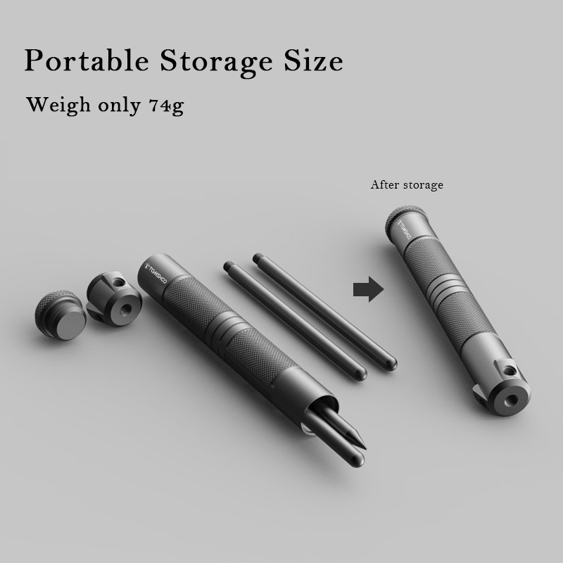 TOMSHOO Aluminum Lantern Stand Camping Lamp Pole Foldable Light Support