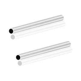 LAVMHAB 6063 Aluminium Round Tube 12 mm x 10 mm 1.0 mm Wall Thickness 150 mm Length Round Aluminium Tubes Straight Pipes (Pack of 2)