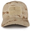 American Flag Embroidered Camo Tactical Operator Structured Cotton Cap -