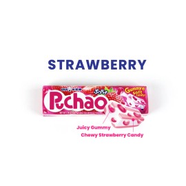 UHA Puchao Chewy Candy1.76oz Strawberry Cola Ramune Soda Grape Melon Mango Japan - Strawberry