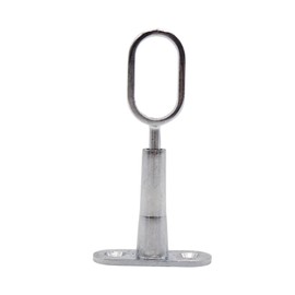 DOJA Barcelona Wardrobe Rail Oval Wall Mount Cabinet Rail Centre Support 30.5 x 15.5 mm Pack 4 Wardrobe Rail Holder for Oval Rod Wardrobe Rail Extendable Clothes Rail Holder