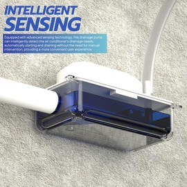 110V 0.6L Water Tank Condensate Pump, 6.6ft Lift Drain Pump for Ice Maker, 100L/H Flow, Commercial Ice Maker Drain Pump, Auto On/Off