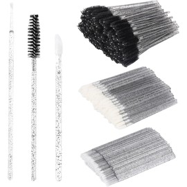 Tbestmax 300 Cepillos para Rímel, Pinceles para Labios, Micro Hisopos Aplicadores, Cepillos Desechables para Pestañas, Probador de Labiales, Herramienta de Maquillaje, Color Negro