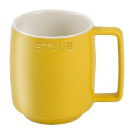 staub STAUB Z1029-086 Stapelbare Tasse, M, Citron 350ml, Keramikbecher, Keramik, Mikrowellengeeignet, Citoron
