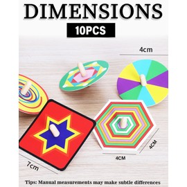 QLEUIFT 10 pcs Kreisel aus Papier, Papierkreisel,Spielzeugkreisel aus Papier,Mitgebsel Kindergeburtstag gastgeschenke Spielzeugkreisel aus Papier für Mitgebsel Geschenk Geburtstag(Mehrfarbig)