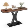 LITTLE TREE Industrial Entryway Console Table, Compact Foyer Hallway Accent