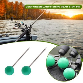 ECSiNG 500PCS Carp Fishing Line Winder Pin 3.8x14.8MM Positioning Pin Fit for a Various of Carp Fishing Rig Safe Boxes for Carp Hair Rigs Ronnie Rigs Green