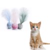 LAIYOHO 3 Pieces Cat Toys with Feather Teaser Chew Toys