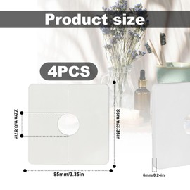 4pcs Square Plumbing Cover Plates, Shower Faucet Cover Wall Hole Plate Square Shower Arm Flange Escutcheon Replacement Cover Plate for Standard 1/2" Pipes Multiple Scene Usage(Black)