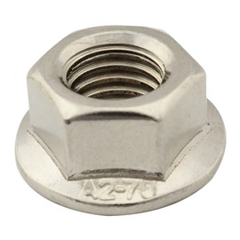 SC-Normteile Pack of 50 flange nuts with locking toothing, M8, collar nuts, DIN 6923 / ISO 4161, stainless steel A2 (V2A), SC6923