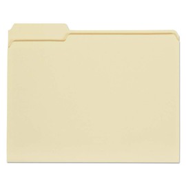 Universal UNV12113EE File Folders, 1/3 Cut Assorted, One-Ply Top Tab, Letter, Manila (100/Box)