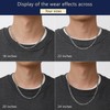 Figaro Chain Necklace for Men Women Cuban Link Chain Black