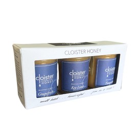 Cloister Honey Trios - Citrus (3 x 3 oz) | Hand Crafted | Raw Artisan Honey | 100% Pure, Raw & Unfiltered | All Natural | Made in USA |
