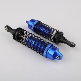 Pxyelec 4pcs Blue Aluminum Front Rear Shocks Absorber for 1/10 Traxxas Slash 4x4 4WD 2WD Rustler Stampede Upgrades Option Parts, Replacement of 5862