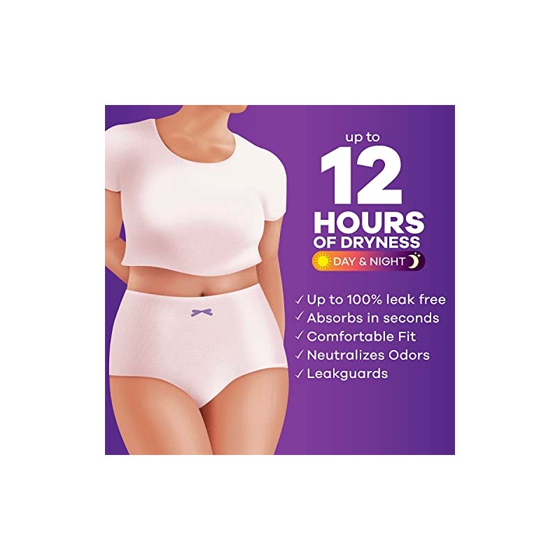 Discreet, Incontinence Underwear, Maximum Classic Cut, Large, 17 Count