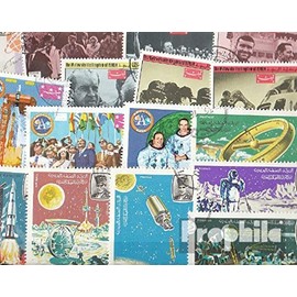 Motives 100 Different Space and Missile Stamps in Complete Expenditure (Stamps for Collectors) Space
