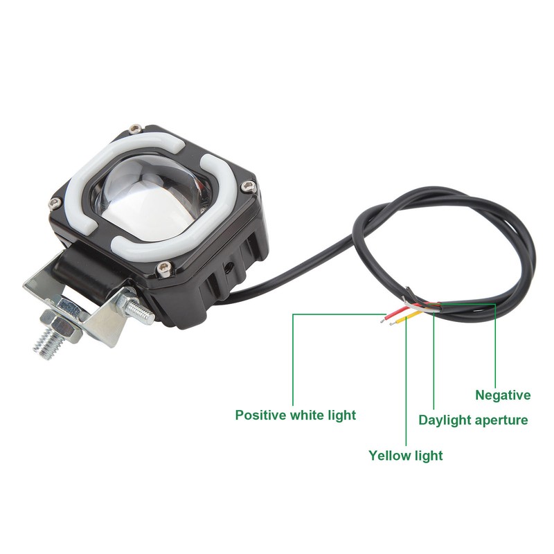 10 to 60V LED Spotlight 2000LM IP67 Waterproof Two Color