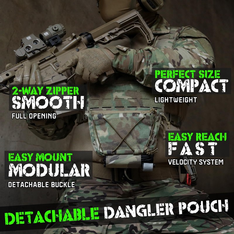 WYNEX Nylon Dangler Pouch, Tactical Drop Pouch for Chest Rig