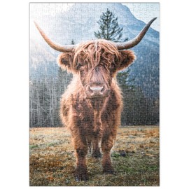 MyPuzzle Highland Cow in the Italian Dolomites - Premium 500 Piece Puzzle - MyPuzzle Special Collection by Puzzle Galaxy