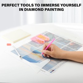 220-Piece Double-Sided Diamond Painting Release Paper Pack for Diamond Art Kits, 15 x 10 cm Non-Stick Cover Replacement Paper as Diamond Painting Accessories and Tools