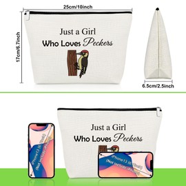 Bird Lovers Gifts Peckers Gifts Makeup Bag Woodpecker Lover Gift Bird Themed Gifts Bird Watching Gifts Ornithologist Gift Woodpecker Gifts Travel Cosmetic Pouch Christmas Graduation Birthday Gift