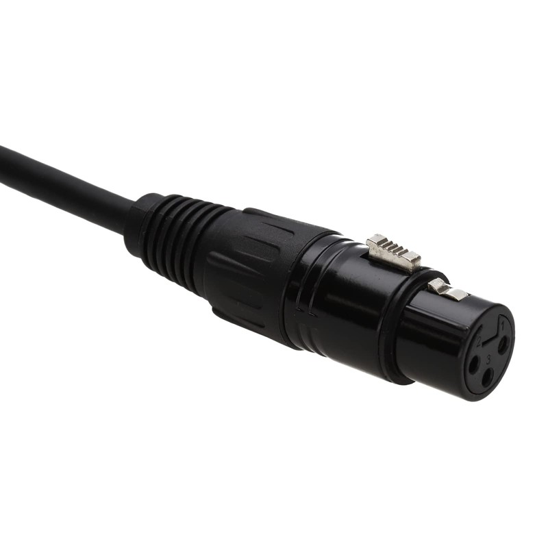 Pulse XLR Microphone Male to Female Audio Cable Black 1.5