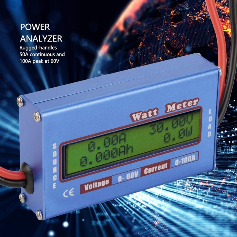 Watt Power Tester, Akozon Power Analyzer DC Digital LCD Power
