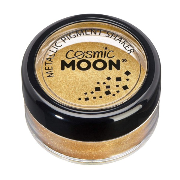 Matte Metallic Pigment Loose Face Powder | Gold | Cosmic Moon | Cosmetic Pearlescent Powder | Eye Shadow, Makeup for Face, Eyes & Body