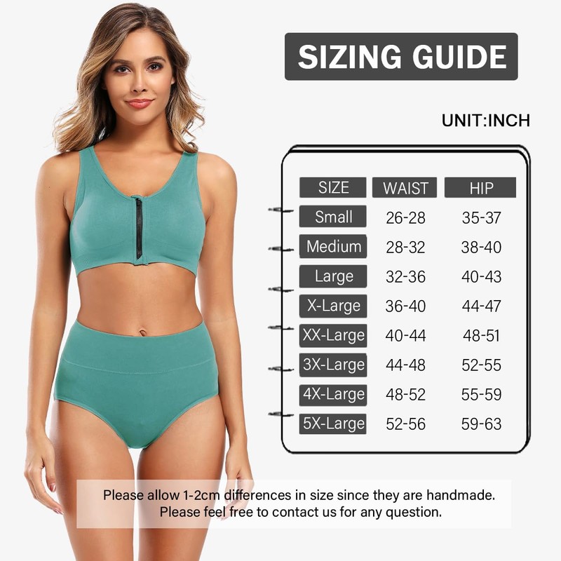 Molasus Women's Soft Cotton Underwear Briefs High Waisted Postpartum Panties