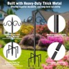 Double Shepherds Hooks for Outdoor, 108 Inch Heavy Duty Bird