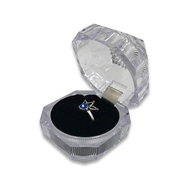 N'icePackaging 1 Qty - Single Ring Acrylic Display Jewelry Box w Black foam cushion - For gift sales display travel storage,Crystal-Clear Acrylic,1 Pack(NP-BX1010_COx1)