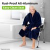 3-in-1 Shower Chair for Seniors, Foldable Bedside Commode, Height Adjustable