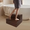 2-Step Hot Tub Stairs, 25 Inch Wood Bathtub Steps, Modern
