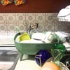 Nineware Compact Dish Drying Rack with Utensil Holder, 360° Rotating