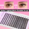 VEYESBEAUTY Lash Clusters Kit Individual Eyelash Extensions Thin & Invisible
