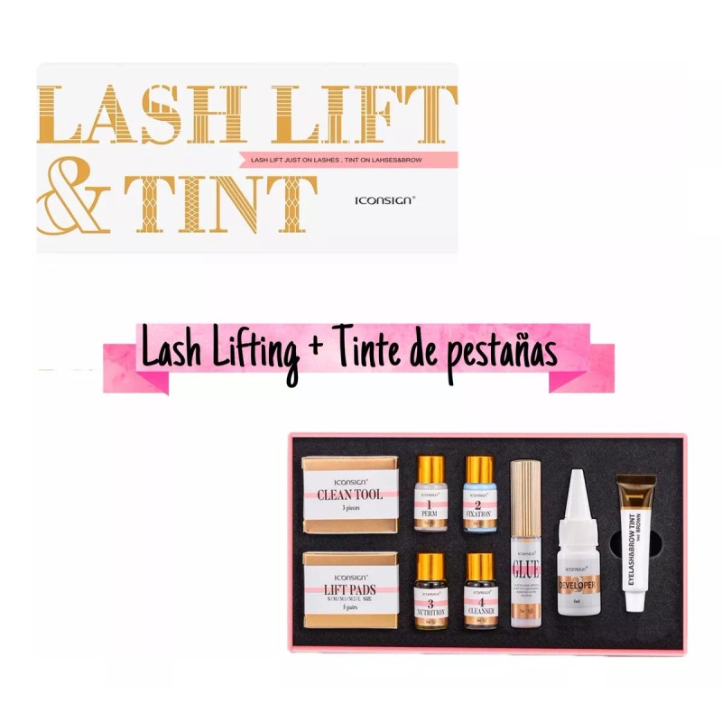 Inconsign Kit Rizado Pestañas Lash Lifting + Pigmento Pestañas Cejas