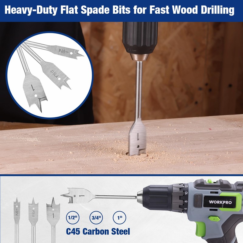 WORKPRO Drill Bit Set, 66-Pieces Impact Driver Bits Set and