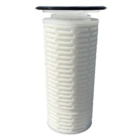 High Flow Pleated Bag Filter Cartridge – 1 Micron Polypropylene, #1 Size – Inside-Out Flow, Long Life, High Purity – Fits Standard #1 Bag Filter Housings – Push-In Flange for Easy Change-Outs