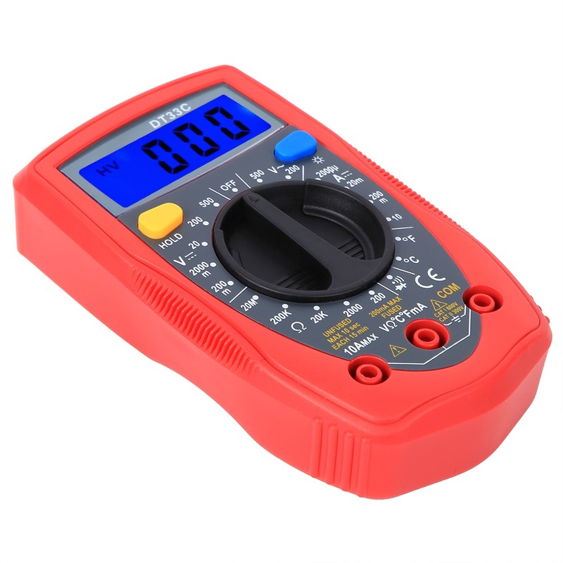 DT33C Pocket Multimeter Portable Plastic Large Screen Digital Voltmeter Electrician
