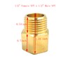 5 Pack Solid Brass 1/2" Female NPT x 1/2" Male