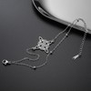 TEAMER Adjustable Witches Knot Bracelet Stainless Steel Dainty Double Layer
