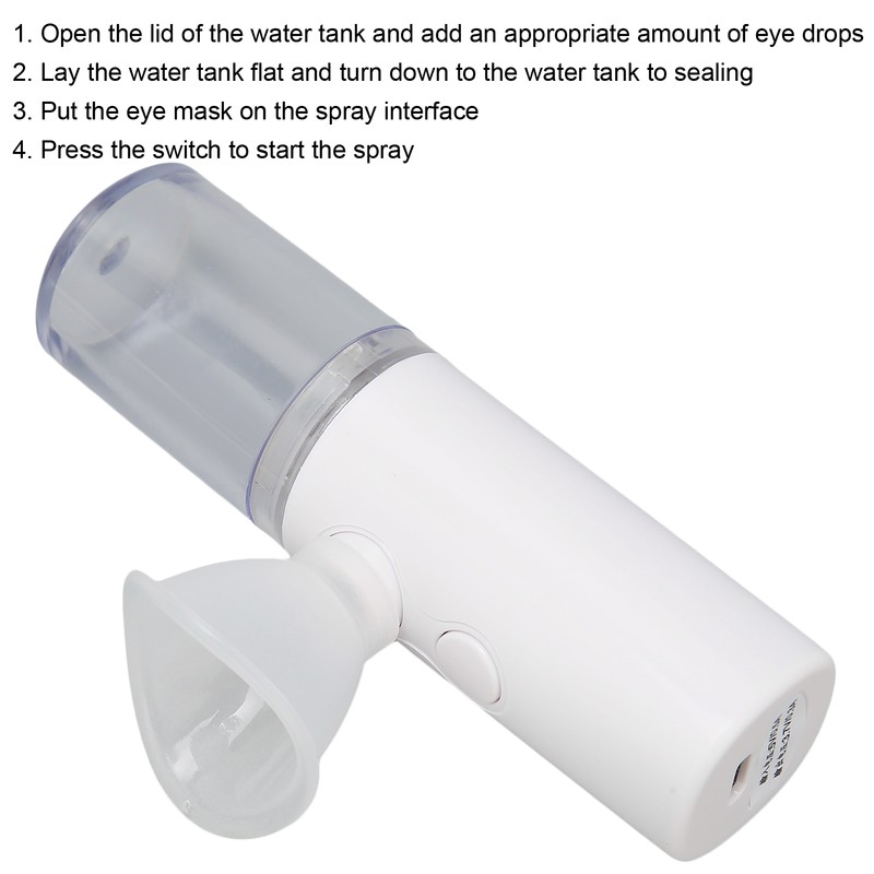 Portable Eye Sprayer Nanometer Facial Atomizer Handheld Facial Moisturizing MachineWhite