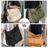 Wowcarbazole Tote Bag, Canvas, Large Capacity, Shoulder Bag, Solid Color,